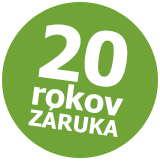 20 rokov záruka na produkt