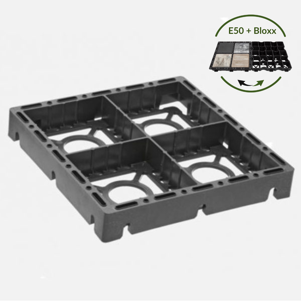 ECORASTER® Bloxx - čierna
